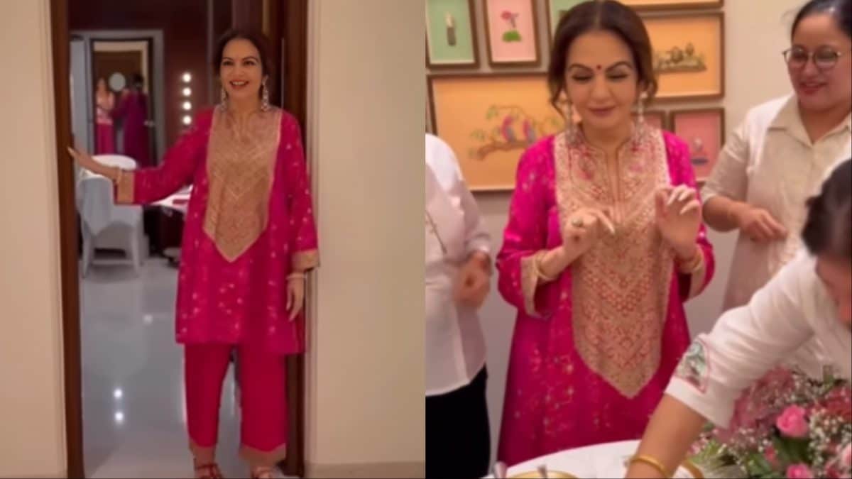 Nita Ambani Ditches The Saree For A Rani Pink Suit That Redefines Festive Chic