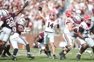 Gunner Stockton throws for three touchdowns as No. 5 Georgia beats Mississippi State 41