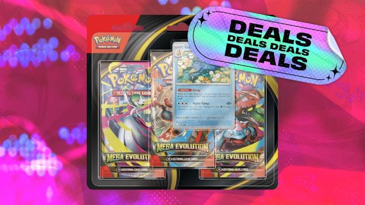 The Pokémon TCG Mega Evolutions Three Booster Blister is now at market value in the Amazon Black Friday sale