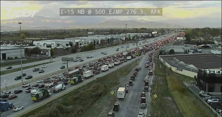 LIVE: Vehicle rollover on Interstate 15 causing delays in Utah County