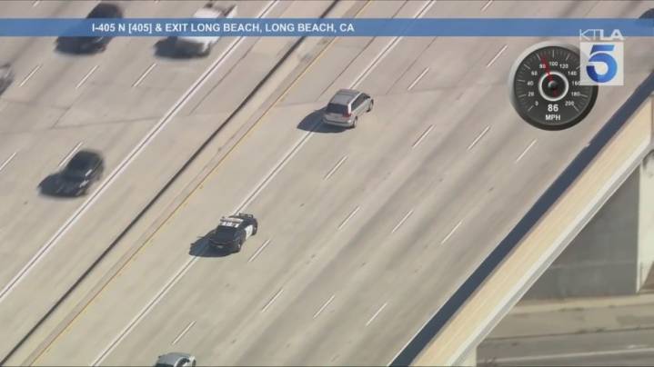 Authorities in pursuit of stolen vehicle in Southern California