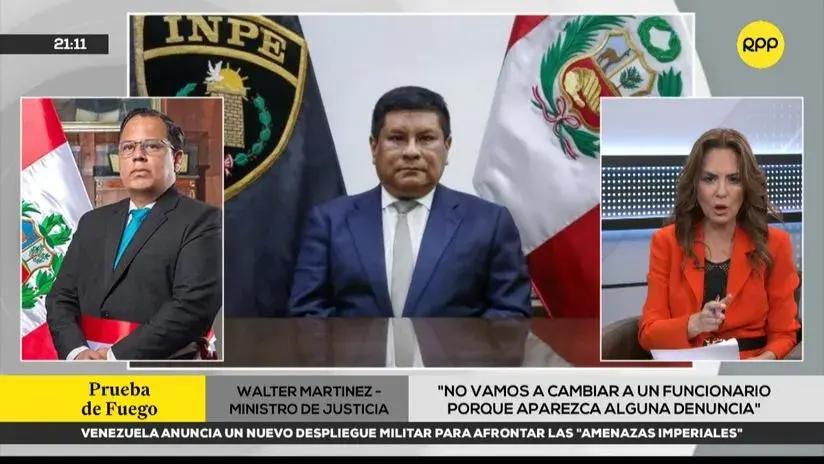 Ministro de Justicia sobre jefe del INPE: "Tampoco es que se tenga que cambiar a un funcionario porque aparezca alguna denuncia"