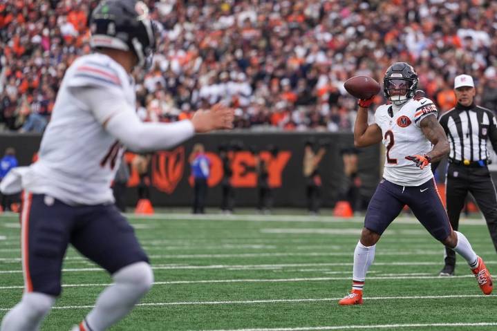 Caleb Williams has milestone game for a QB with 2 catches in Bears’ thrilling win over Bengals