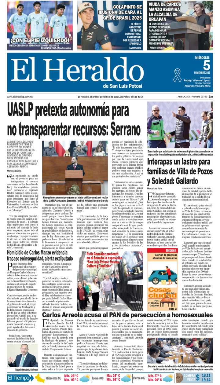 Edición impresa 05 de noviembre de 2025