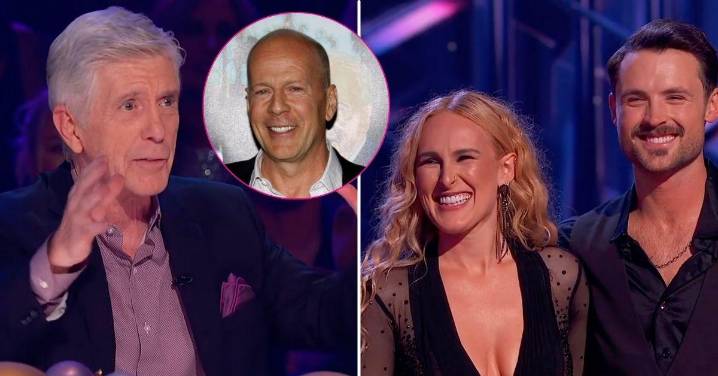 Dementia-Stricken Bruce Willis Honored by Tom Bergeron During 'DWTS' as His Daughter Rumer Returns to the Ballroom