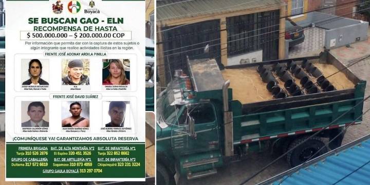 Aumentaron la recompensa a $500 millones por información de los miembros del ELN encargados del intento de atentado en Tunja