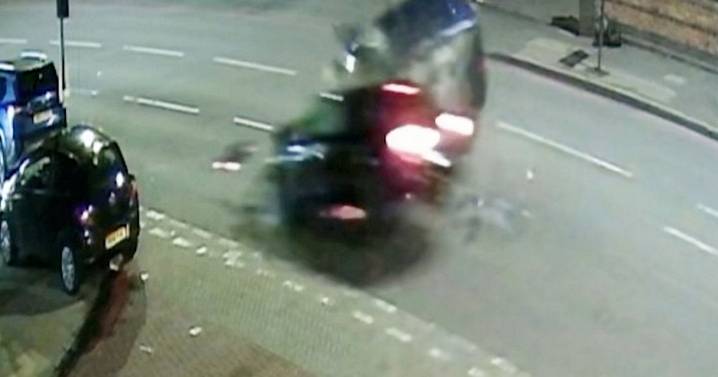 CCTV shows horror moment of fatal car crash as cops hunt pair who fled