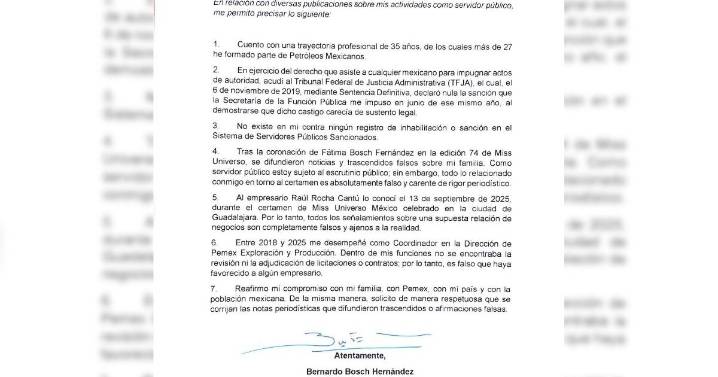 Bernardo Bosch rechaza señalamientos tras polémica por Miss Universo