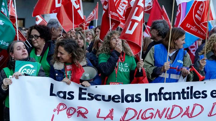 UGT, CSIF y USIPA desconvocan la huelga en las escuelas infantiles mientras CCOO la mantiene