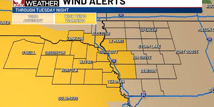 Strong winds begin to taper overnight as cold temperatures move in