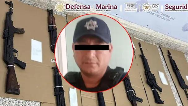 Director de policía de Jalapa, Tabasco detenido junto a CJNG