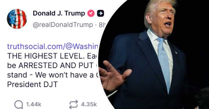 Trump accuses Democratic lawmakers who urged military to disobey illegal orders of 'seditious behavior, punishable by death'