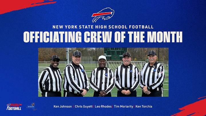 Buffalo Bills Recognize Rochester Chapter as High School Football Officiating Crew of the Month