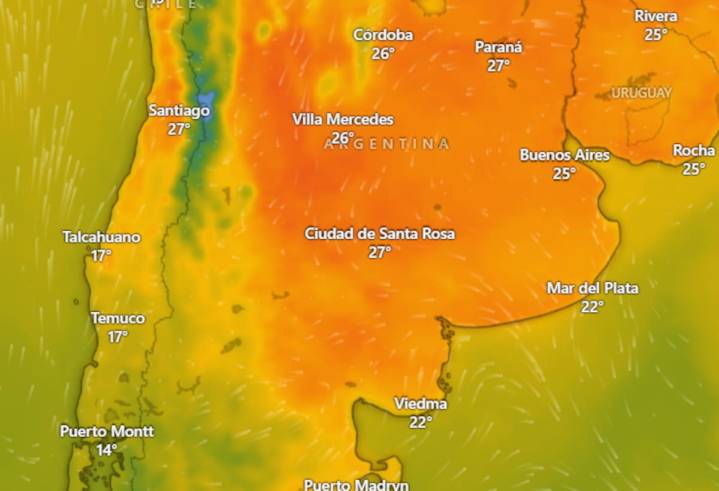 Rige una alerta amarilla por tormentas y vientos fuertes y se anticipa la llegada del calor