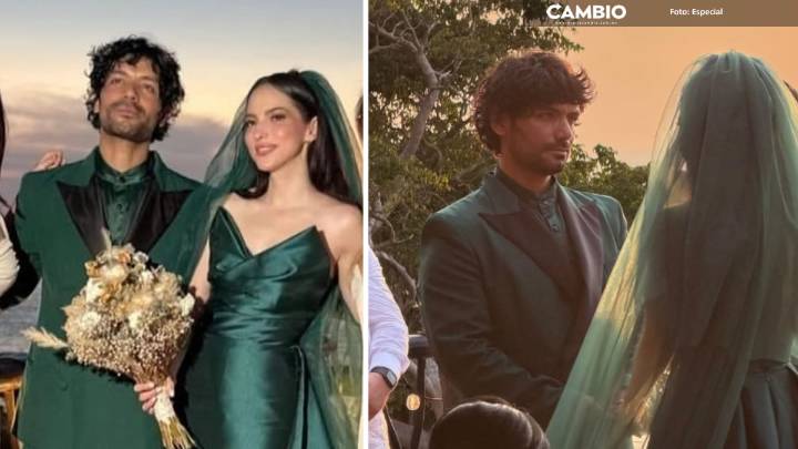 Tres vestidos de novia y pirotecnia dorada: así fue la lujosa boda de Paty Cantú y Christian Vázquez