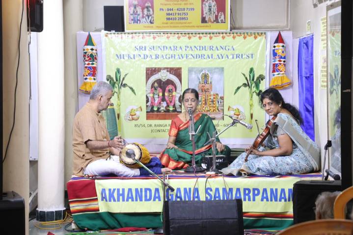 60 hours of non-stop devotional music. At Sri Sundara Panduranga Mandir