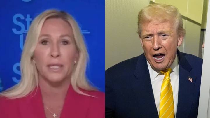 Marjorie Taylor Greene insists she still supports Donald Trump - while repeatedly slamming him in interview after Epstein fight