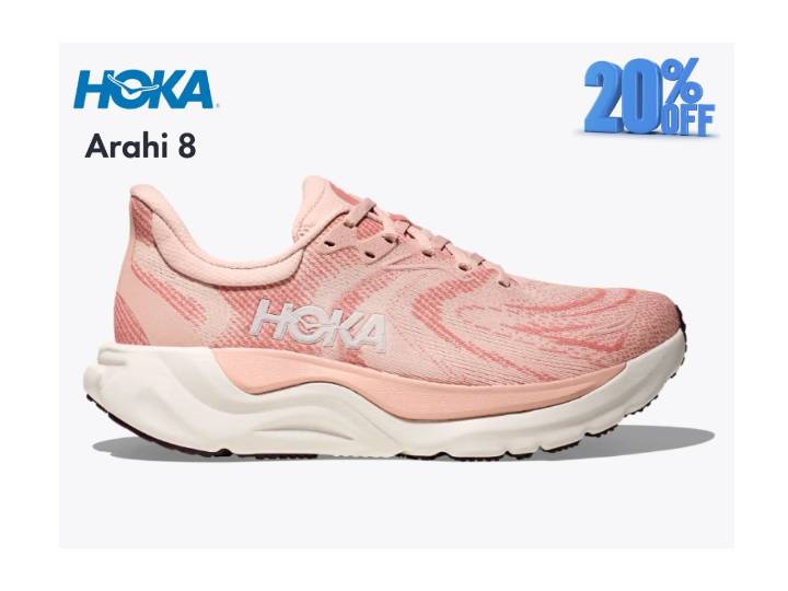 HOKA Arahi 8 news women's shoes on sale: 20% off popular stability sneaker today