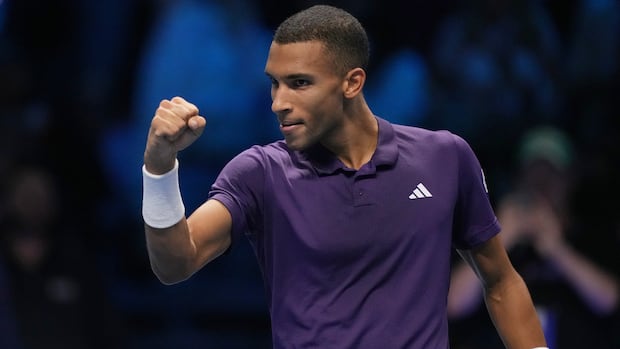 Canada's Auger-Aliassime rallies past Shelton for 1st win at ATP Finals