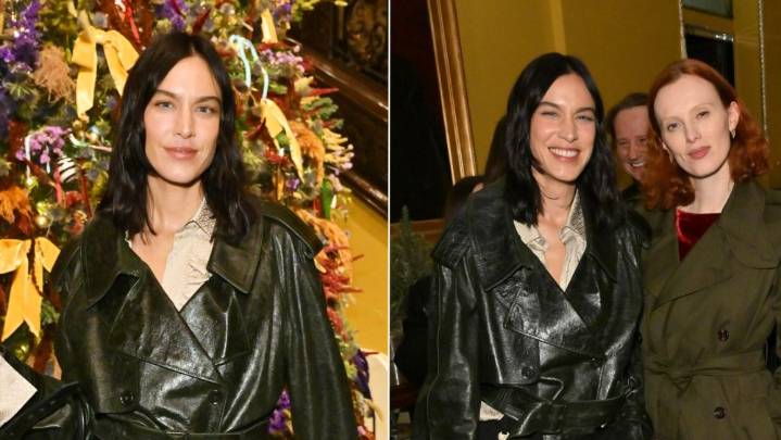 Alexa Chung Puts Polished Twist on Leather at Burberry’s Tree Lighting