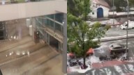 Captan imágenes de momentos en los que se mete el agua al Aeropuerto El Dorado y de granizada en el norte de Bogotá debido a fuertes lluvias