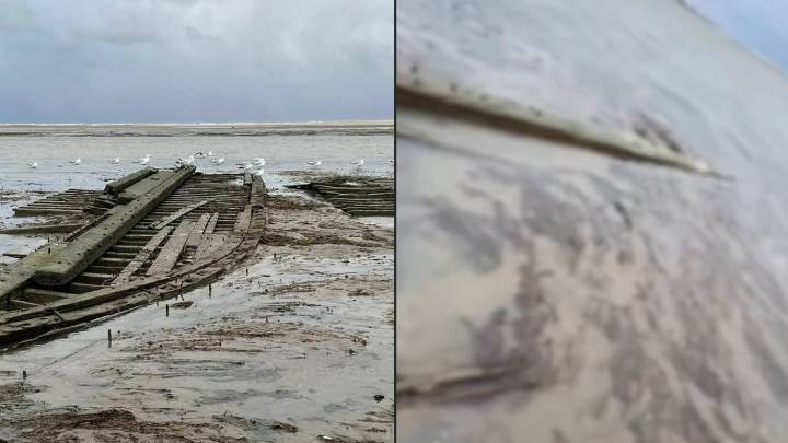 Lake Erie shipwreck unveiled as high winds displaced water