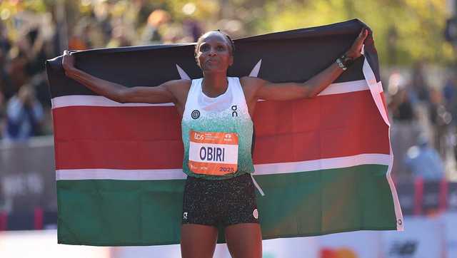 Obiri sets women's NYC Marathon course record, Kipruto wins men's race in photo finish