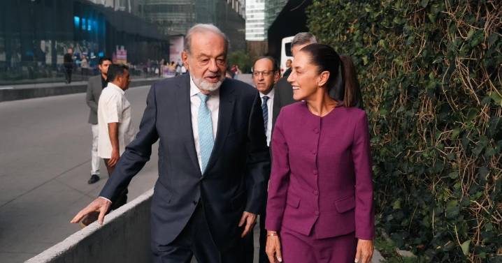 Sheinbaum se reúne con Carlos Slim en Palacio Nacional