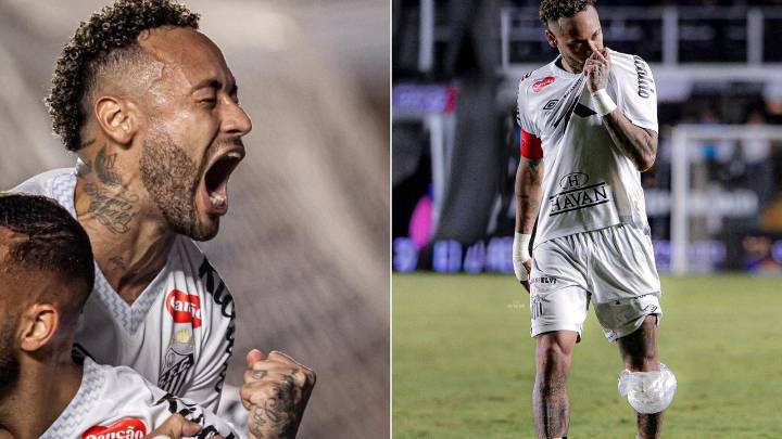 Neymar jugó lesionado, sacó al Santos de zona de descenso y causó llanto de su padre