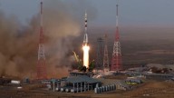 U.S.-Russian crew of 3 blasts off ISS in a Russian Soyuz spacecraft