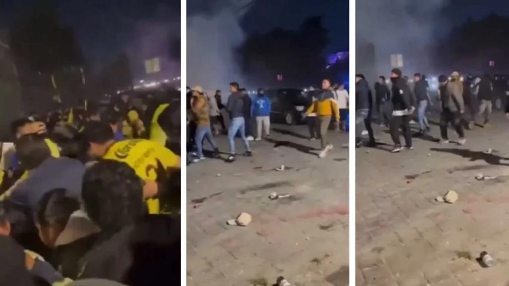 'Serenata' al América termina en pelea campal entre aficionados en Toluca