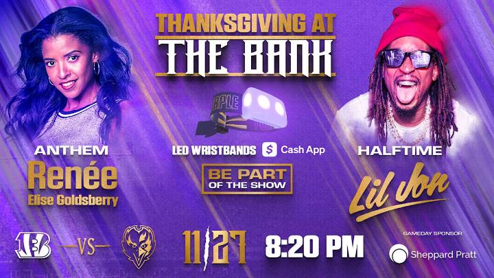 Lil Jon to Perform at Ravens Thanksgiving Halftime
