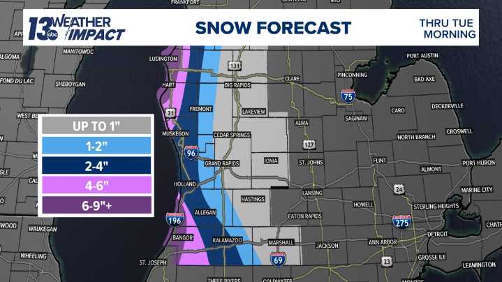 13 Weather Impact Alert: Heavy Lake-Effect Snow Along the Lakeshore