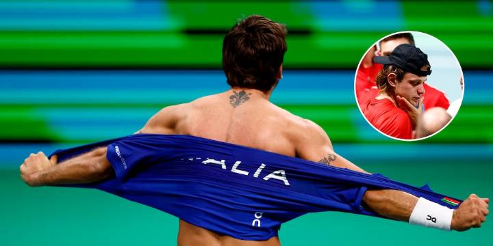 Levantó siete match points, rompió su camiseta y consoló a su rival: la épica clasificación de Italia a la final de la Copa Davis