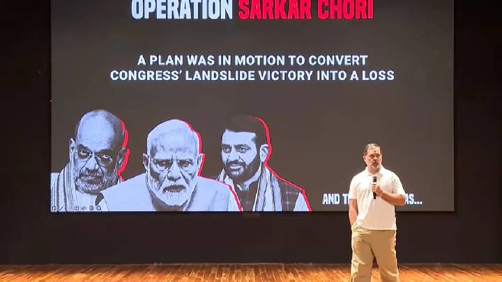 Rahul Gandhi alleges 2024 Haryana election was ‘stolen’, presents ‘evidence’ of poll irregularities