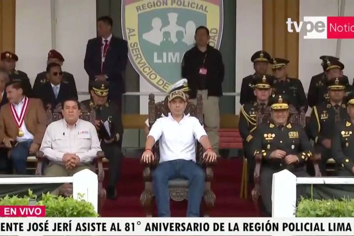 El presidente participa en ceremonia por el 81.° aniversario de la Región Policial Lima