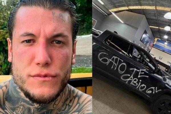 “Gato te cabió, gil”: Alex Caniggia mostró su camioneta totalmente escrachada y apuntó contra las fans de Wanda Nada