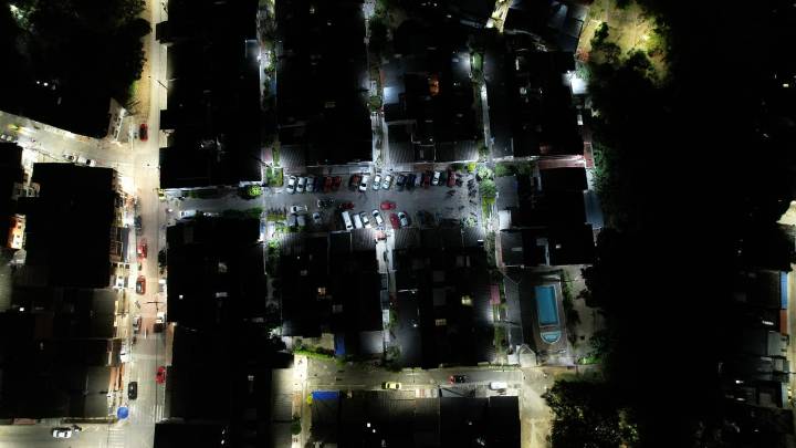 Hacienda Villa Luz cambió y para bien gracias a modernización a LED de su alumbrado público