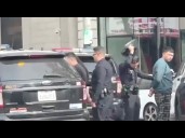 Tense downtown LA standoff lasts for hours; 2 detained