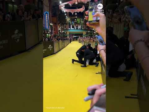 Security tackles man that accosted Ariana Grande at 'Wicked' premiere