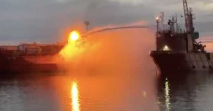 Danube ship hit by strike with fears Putin attacked NATO as Romania villages evacuated