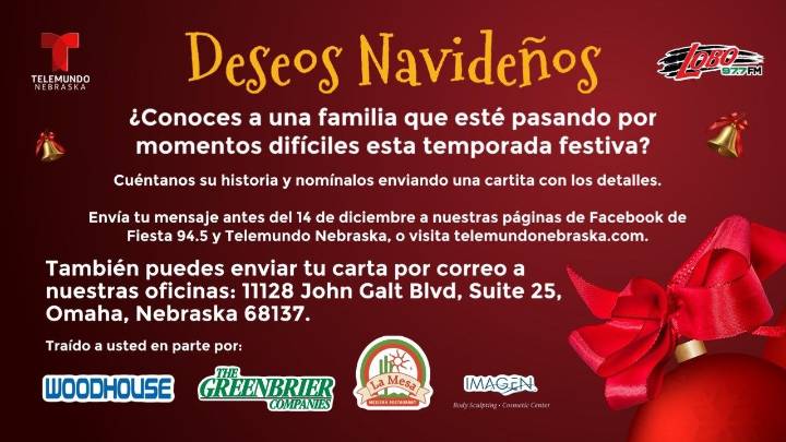 Telemundo Nebraska lanza la campaña “Deseos Navideños” para apoyar a familias locales