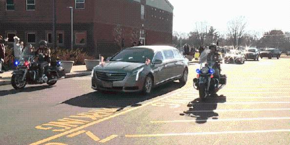 Community members line roads for fallen Delaware Co. corporal's procession