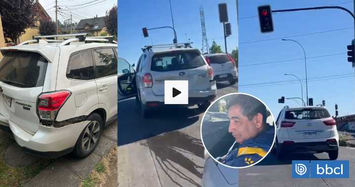 VIDEO | Acusan a funcionario municipal de Concepción de conducir aparentemente ebrio, chocar y fugarse