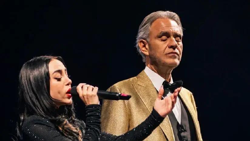 "La mejor noche de mi vida": Nicki Nicole se quiebra al cantar 'Vivo por ella' con Andrea Bocelli [VIDEO]