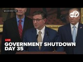 🔴LIVE: House Speaker Johnson talks government shutdown day 35