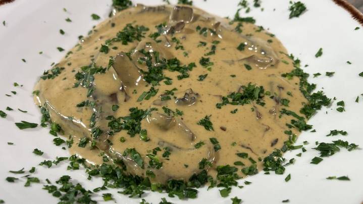 This mushroom and saffron bisque is a perfect way to use foraged ingredients