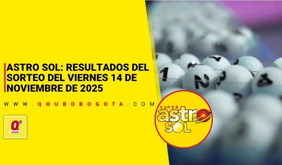 Astro Sol: resultados del sorteo del viernes 14 de noviembre