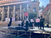 En la capital, jóvenes exigen justicia por asesinato de Carlos Manzo