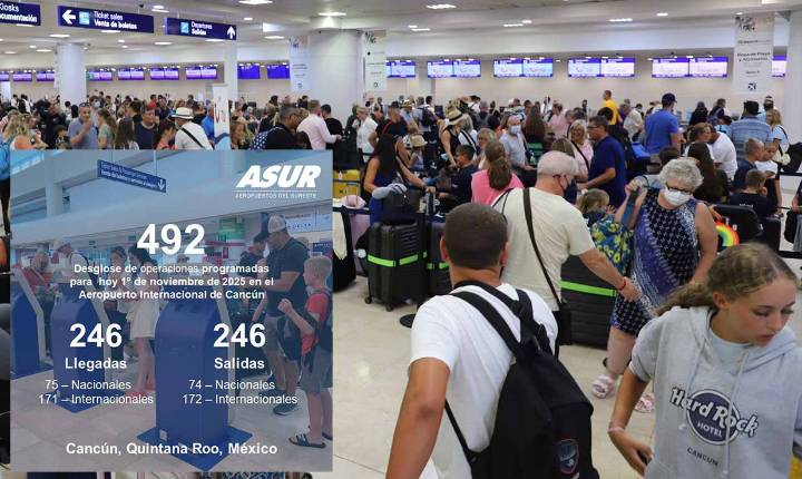 Aeropuerto de Cancún logra considerable repunte de vuelos este sábado